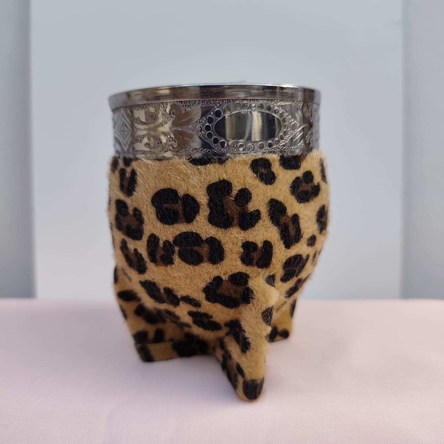 Mate imperial guarda de acero - cuero animal print